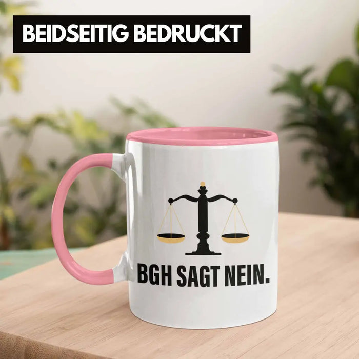 Jura Geschenk Tasse mit Spruch für Jurist Juristin Geschenkideen Lustig für Examen Staatsexam Rosa Trendation
