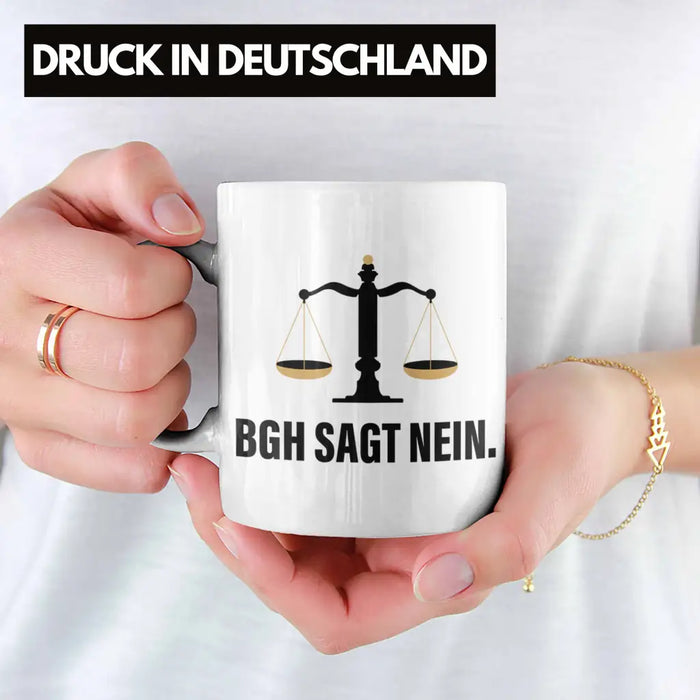 Jura Geschenk Tasse mit Spruch für Jurist Juristin Geschenkideen Lustig für Examen Staatsexam Weiß Trendation