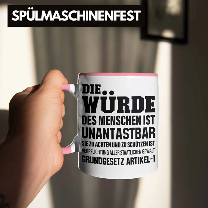 Jura Geschenk Tasse mit Spruch für Jurist Juristin Geschenkideen Lustig Examen Staatsexamen Rosa Trendation
