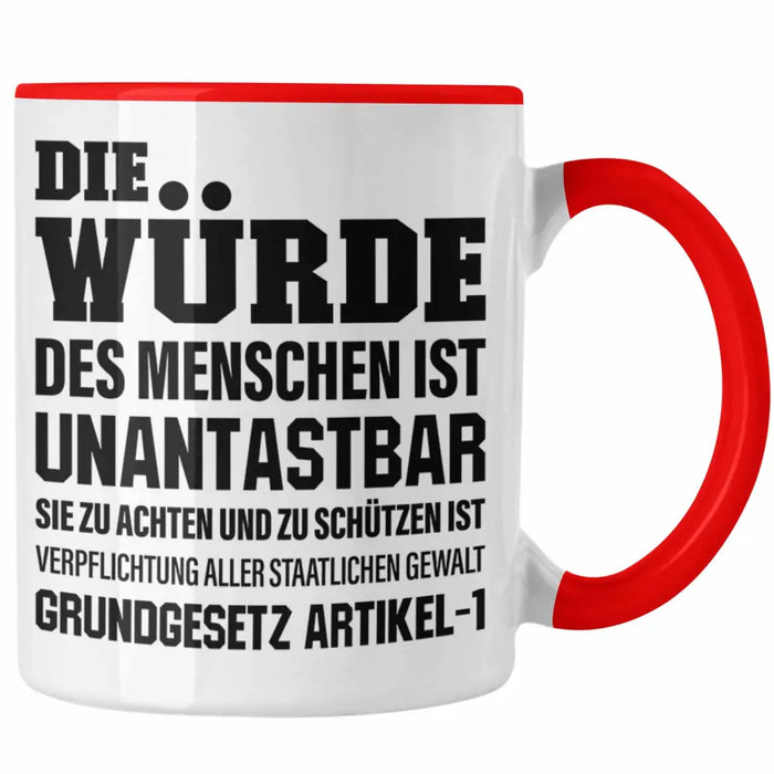 Jura Geschenk Tasse mit Spruch für Jurist Juristin Geschenkideen Lustig Examen Staatsexamen Rot Trendation