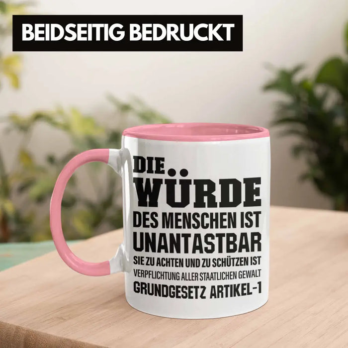 Jura Geschenk Tasse mit Spruch für Jurist Juristin Geschenkideen Lustig Examen Staatsexamen Rosa Trendation