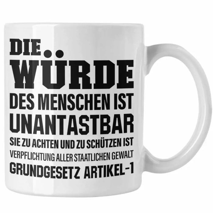 Jura Geschenk Tasse mit Spruch für Jurist Juristin Geschenkideen Lustig Examen Staatsexamen Weiß Trendation