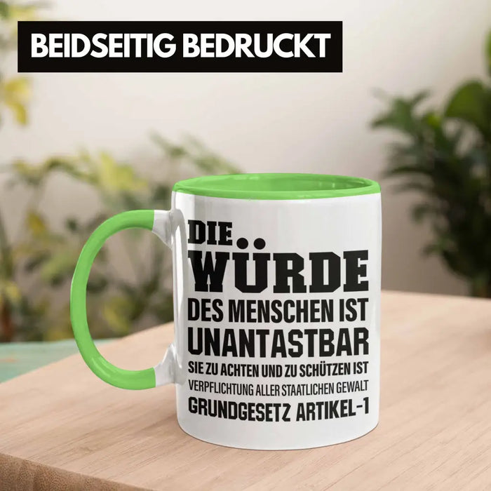 Jura Geschenk Tasse mit Spruch für Jurist Juristin Geschenkideen Lustig Examen Staatsexamen Grün Trendation