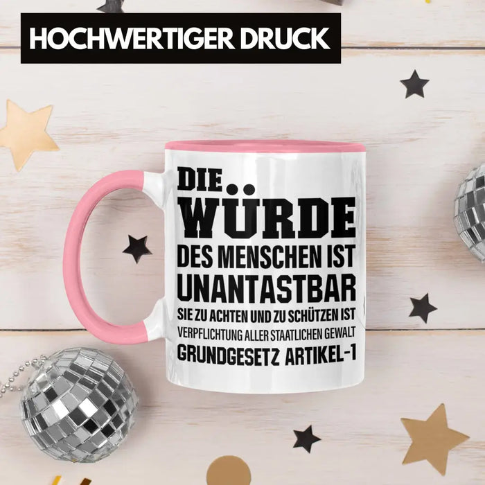 Jura Geschenk Tasse mit Spruch für Jurist Juristin Geschenkideen Lustig Examen Staatsexamen Rosa Trendation