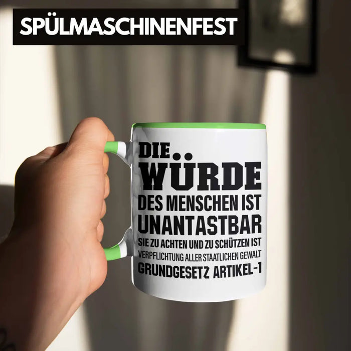 Jura Geschenk Tasse mit Spruch für Jurist Juristin Geschenkideen Lustig Examen Staatsexamen Grün Trendation