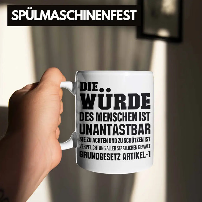 Jura Geschenk Tasse mit Spruch für Jurist Juristin Geschenkideen Lustig Examen Staatsexamen Weiß Trendation