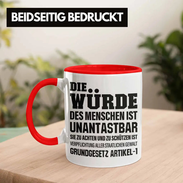 Jura Geschenk Tasse mit Spruch für Jurist Juristin Geschenkideen Lustig Examen Staatsexamen Rot Trendation