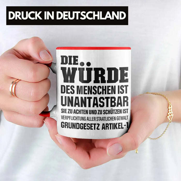 Jura Geschenk Tasse mit Spruch für Jurist Juristin Geschenkideen Lustig Examen Staatsexamen Rot Trendation