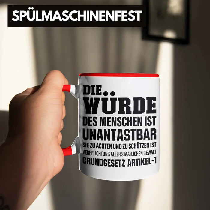 Jura Geschenk Tasse mit Spruch für Jurist Juristin Geschenkideen Lustig Examen Staatsexamen Rot Trendation