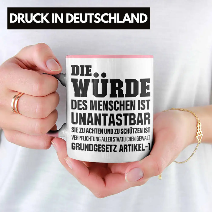 Jura Geschenk Tasse mit Spruch für Jurist Juristin Geschenkideen Lustig Examen Staatsexamen Rosa Trendation