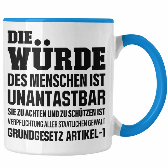 Jura Geschenk Tasse mit Spruch für Jurist Juristin Geschenkideen Lustig Examen Staatsexamen Blau Trendation