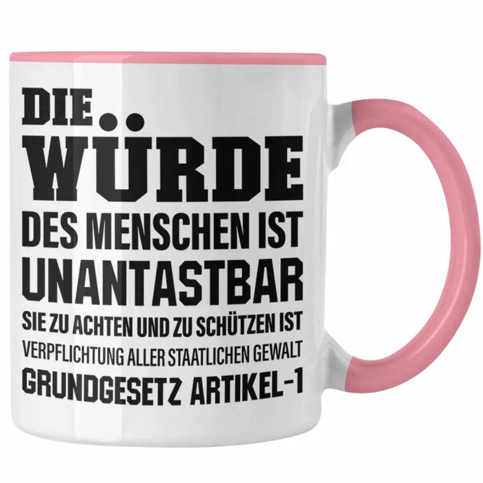 Jura Geschenk Tasse mit Spruch für Jurist Juristin Geschenkideen Lustig Examen Staatsexamen Rosa Trendation