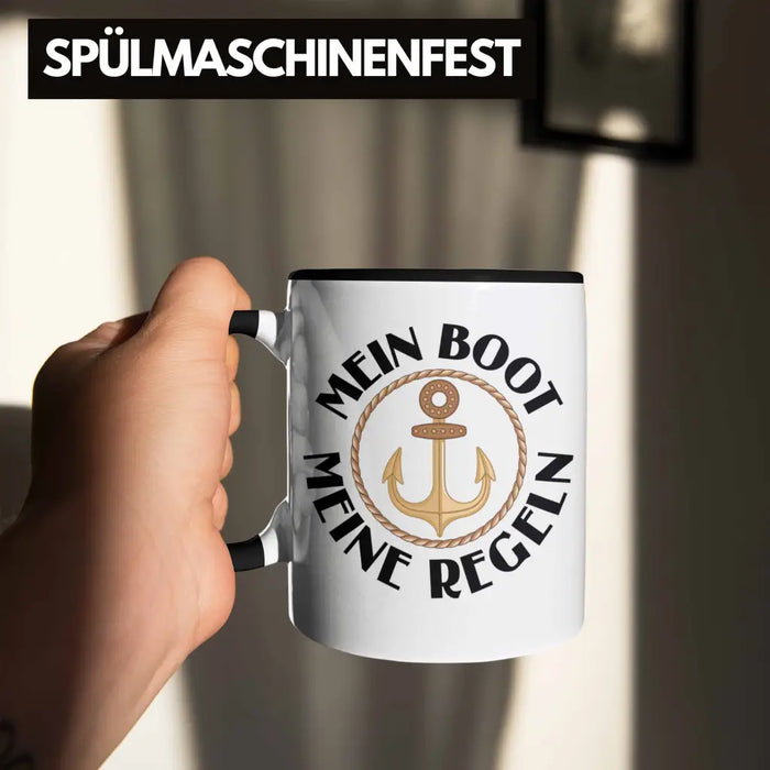 Kapitän Tasse Geschenk Käptn Lustiger Spruch Bootsfahrer Sportboot Herren Segler Segeln Motoboot Lustig Trendation