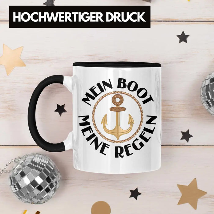 Kapitän Tasse Geschenk Käptn Lustiger Spruch Bootsfahrer Sportboot Herren Segler Segeln Motoboot Lustig Trendation