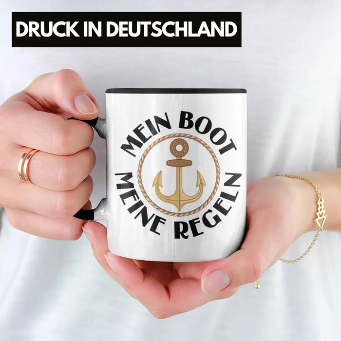 Kapitän Tasse Geschenk Käptn Lustiger Spruch Bootsfahrer Sportboot Herren Segler Segeln Motoboot Lustig Trendation