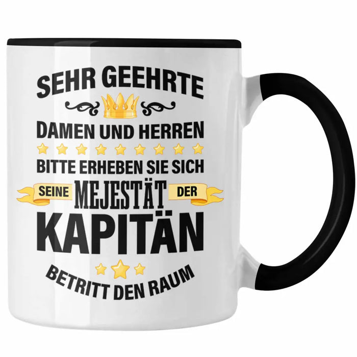 Kapitän Tasse Geschenk Spruch Männer Vater Geschenkidee Käpten Geburtstag Trendation