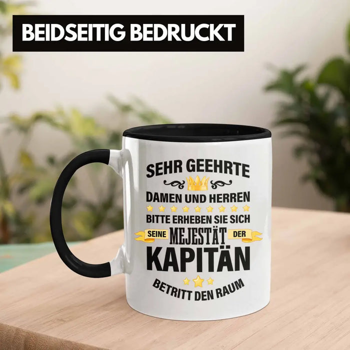 Kapitän Tasse Geschenk Spruch Männer Vater Geschenkidee Käpten Geburtstag Trendation