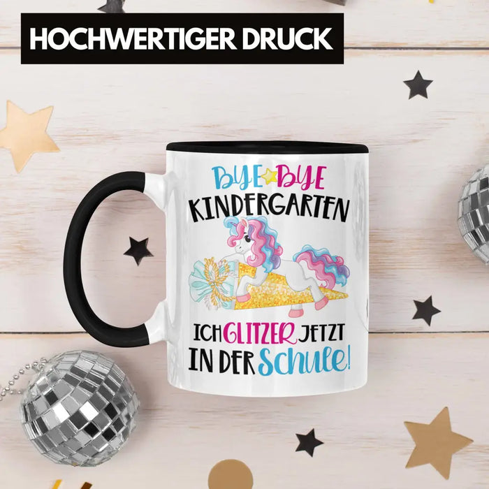 Bye Bye Kindergarten Einschulung Mädchen Geschenk Tasse Schulstart 1. Schultag Schuleinführung Schulanfang Geschenkidee 2022 Schulkind Trendation
