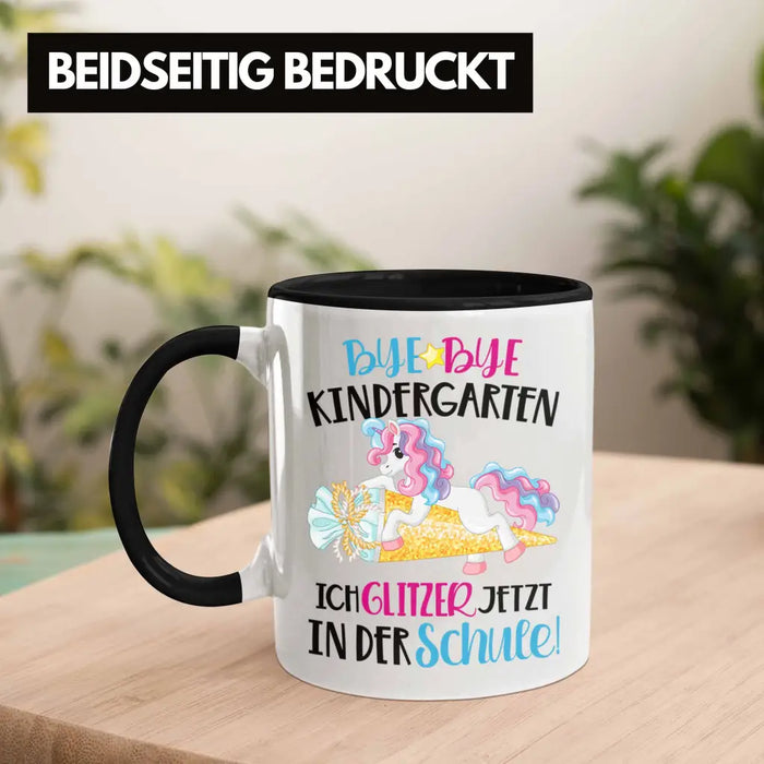 Bye Bye Kindergarten Einschulung Mädchen Geschenk Tasse Schulstart 1. Schultag Schuleinführung Schulanfang Geschenkidee 2022 Schulkind Trendation