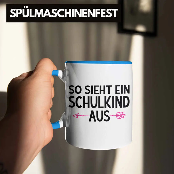 Kita Abgängerin 2022 Einschulung Mädchen Geschenk Tasse Schulstart 1. Schultag Schuleinführung Schulanfang Geschenkidee Schulkind Lustig Blau Trendation