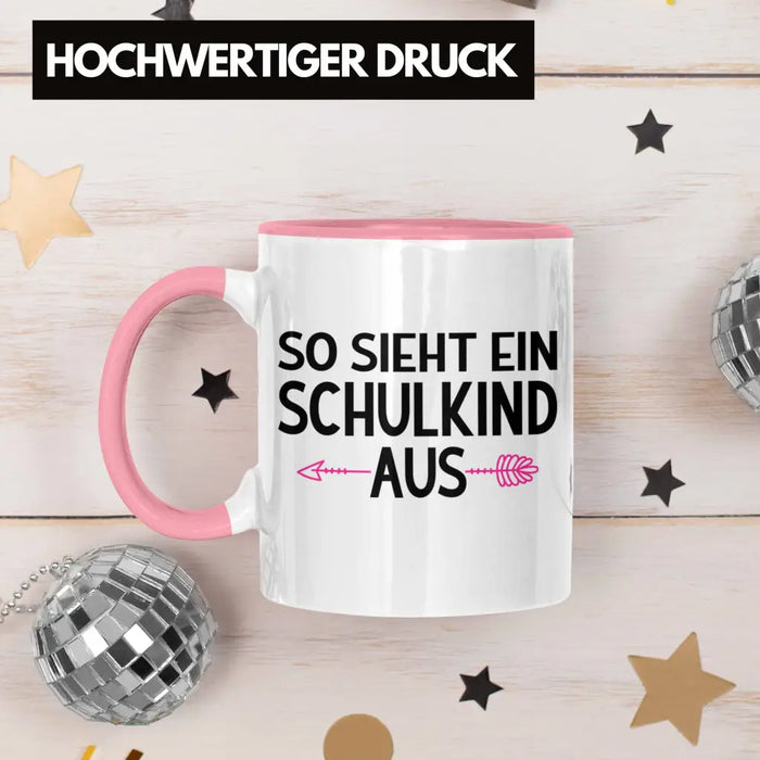 Kita Abgängerin 2022 Einschulung Mädchen Geschenk Tasse Schulstart 1. Schultag Schuleinführung Schulanfang Geschenkidee Schulkind Lustig Rosa Trendation
