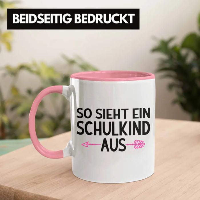 Kita Abgängerin 2022 Einschulung Mädchen Geschenk Tasse Schulstart 1. Schultag Schuleinführung Schulanfang Geschenkidee Schulkind Lustig Rosa Trendation