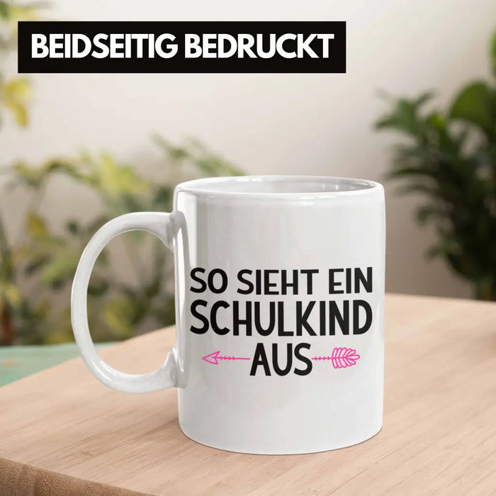 Kita Abgängerin 2022 Einschulung Mädchen Geschenk Tasse Schulstart 1. Schultag Schuleinführung Schulanfang Geschenkidee Schulkind Lustig Weiß Trendation
