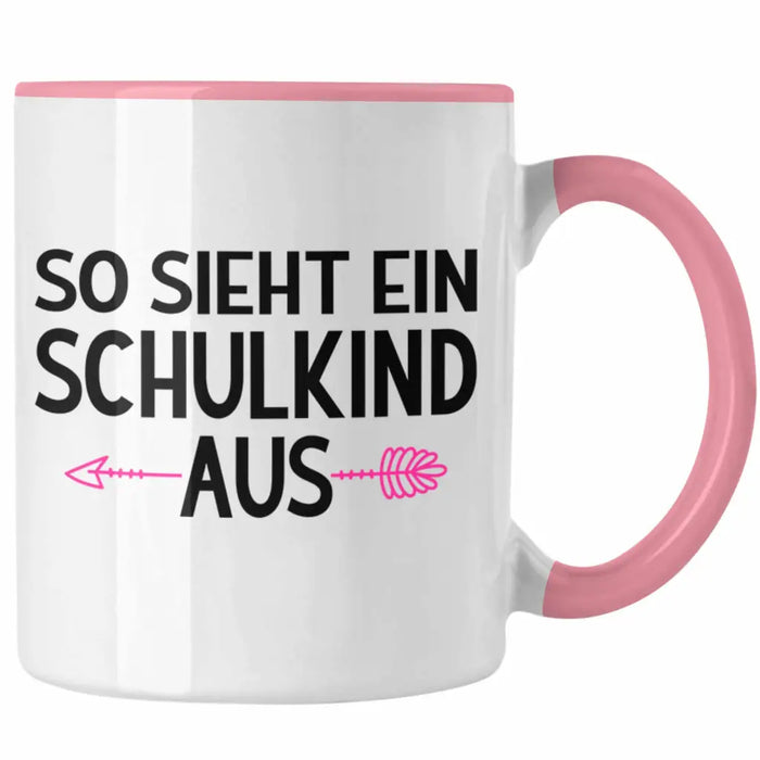 Kita Abgängerin 2022 Einschulung Mädchen Geschenk Tasse Schulstart 1. Schultag Schuleinführung Schulanfang Geschenkidee Schulkind Lustig Rosa Trendation