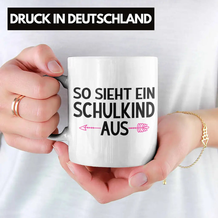 Kita Abgängerin 2022 Einschulung Mädchen Geschenk Tasse Schulstart 1. Schultag Schuleinführung Schulanfang Geschenkidee Schulkind Lustig Weiß Trendation