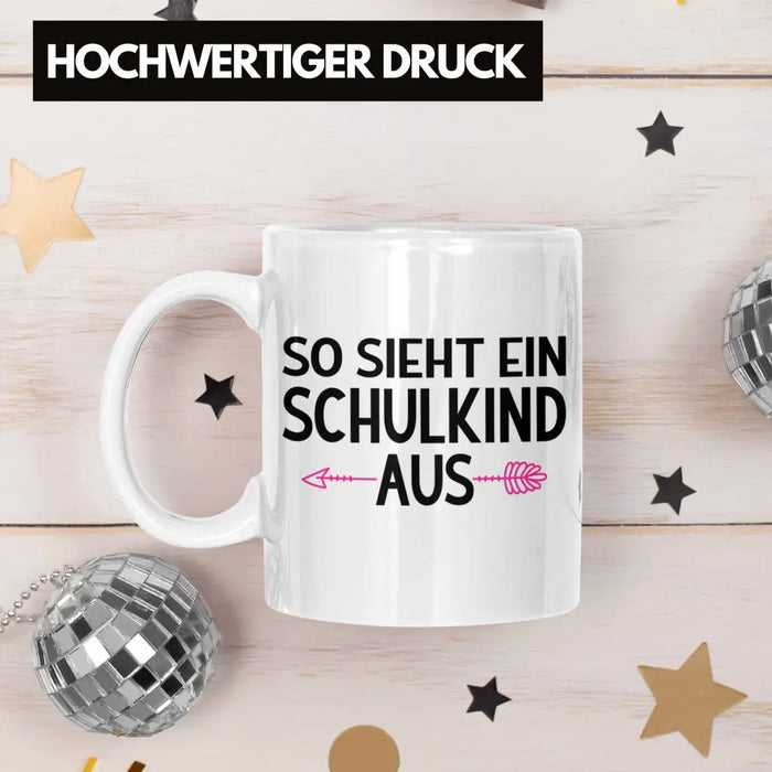 Kita Abgängerin 2022 Einschulung Mädchen Geschenk Tasse Schulstart 1. Schultag Schuleinführung Schulanfang Geschenkidee Schulkind Lustig Weiß Trendation