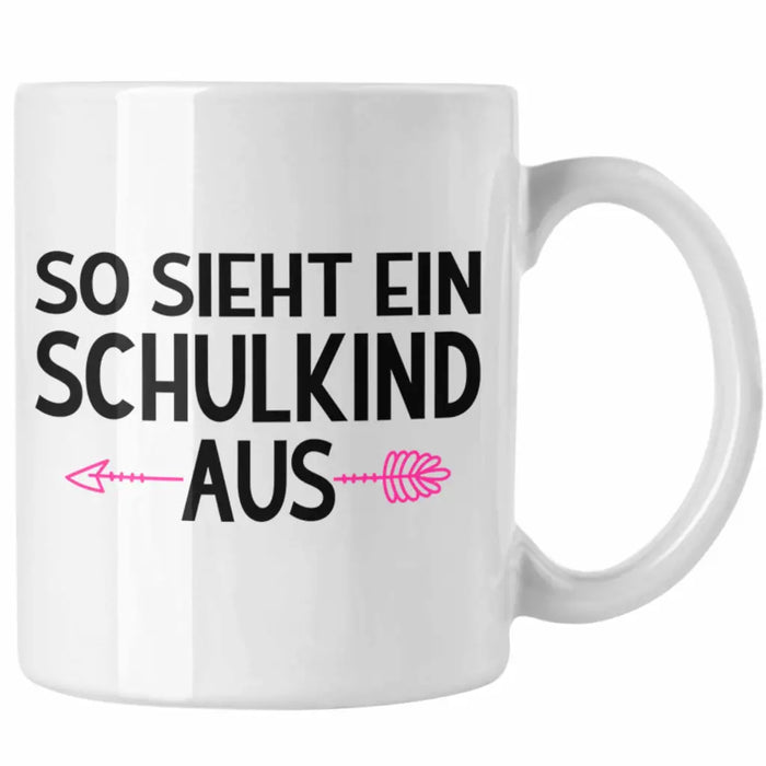 Kita Abgängerin 2022 Einschulung Mädchen Geschenk Tasse Schulstart 1. Schultag Schuleinführung Schulanfang Geschenkidee Schulkind Lustig Weiß Trendation