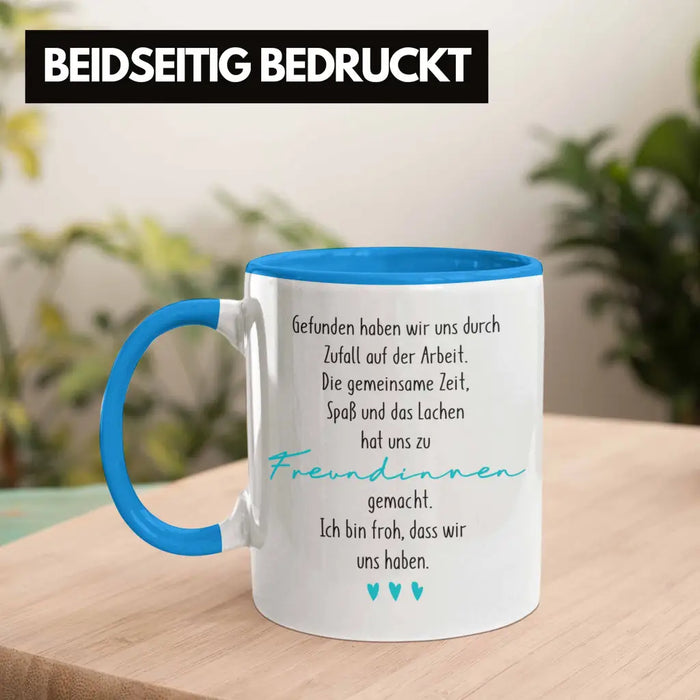 Kollegin Tasse Geschenk Beste Arbeitskollegin Geschenkidee Abschied Abschiedsgeschenk von Kolleginnen zu Freundinnen Blau Trendation