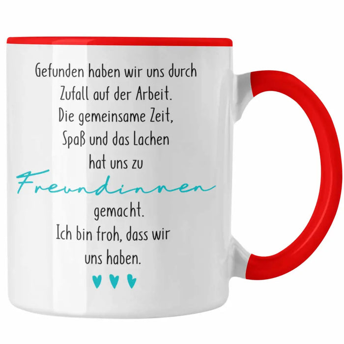 Kollegin Tasse Geschenk Beste Arbeitskollegin Geschenkidee Abschied Abschiedsgeschenk von Kolleginnen zu Freundinnen Rot Trendation