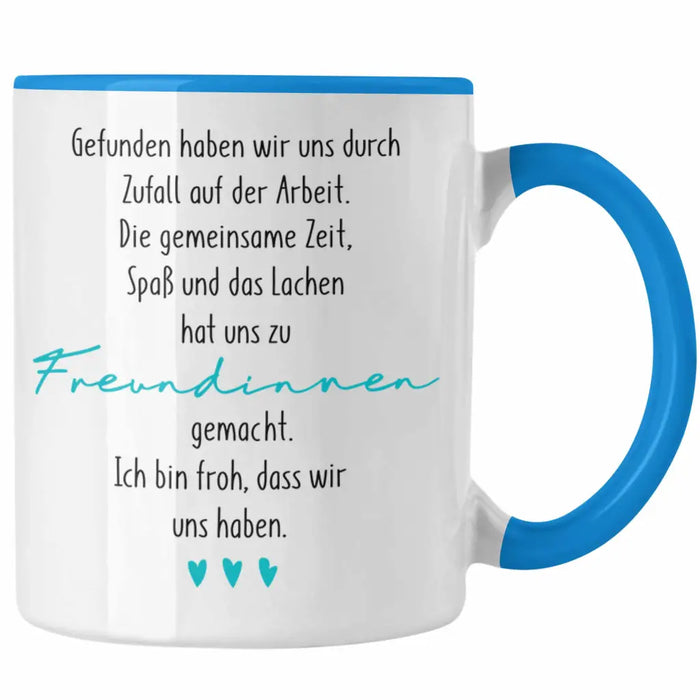 Kollegin Tasse Geschenk Beste Arbeitskollegin Geschenkidee Abschied Abschiedsgeschenk von Kolleginnen zu Freundinnen Blau Trendation