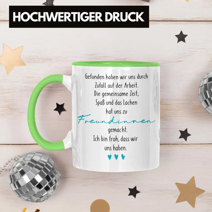 Kollegin Tasse Geschenk Beste Arbeitskollegin Geschenkidee Abschied Abschiedsgeschenk von Kolleginnen zu Freundinnen Grün Trendation