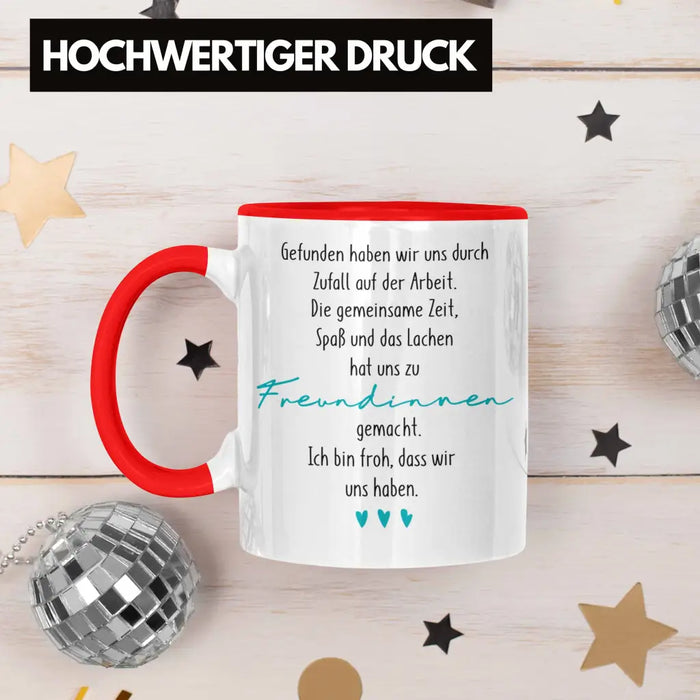 Kollegin Tasse Geschenk Beste Arbeitskollegin Geschenkidee Abschied Abschiedsgeschenk von Kolleginnen zu Freundinnen Rot Trendation