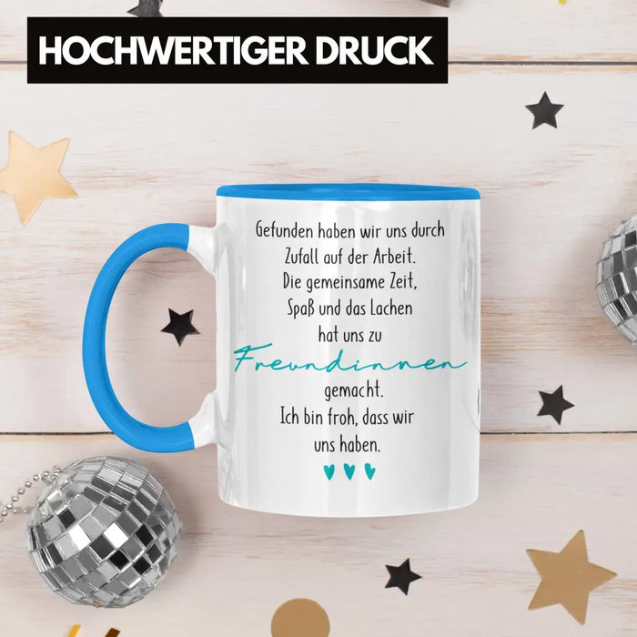 Kollegin Tasse Geschenk Beste Arbeitskollegin Geschenkidee Abschied Abschiedsgeschenk von Kolleginnen zu Freundinnen Blau Trendation