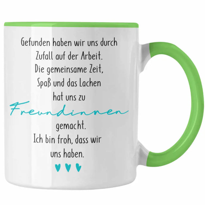 Kollegin Tasse Geschenk Beste Arbeitskollegin Geschenkidee Abschied Abschiedsgeschenk von Kolleginnen zu Freundinnen Grün Trendation