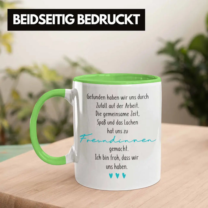 Kollegin Tasse Geschenk Beste Arbeitskollegin Geschenkidee Abschied Abschiedsgeschenk von Kolleginnen zu Freundinnen Grün Trendation