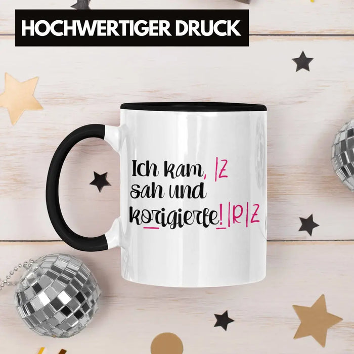 Lehrerin Geschenk Tasse Spruch Grundschule Geschke Lustig für Lehrerinnen Abschied Geschenkidee Englisch Deutsch Trendation