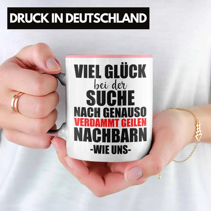 Nachbarn Abschied Geschenk Tasse Abschiedsgeschenk Nachbarin Nachbar Bester Nachbar Rosa Trendation