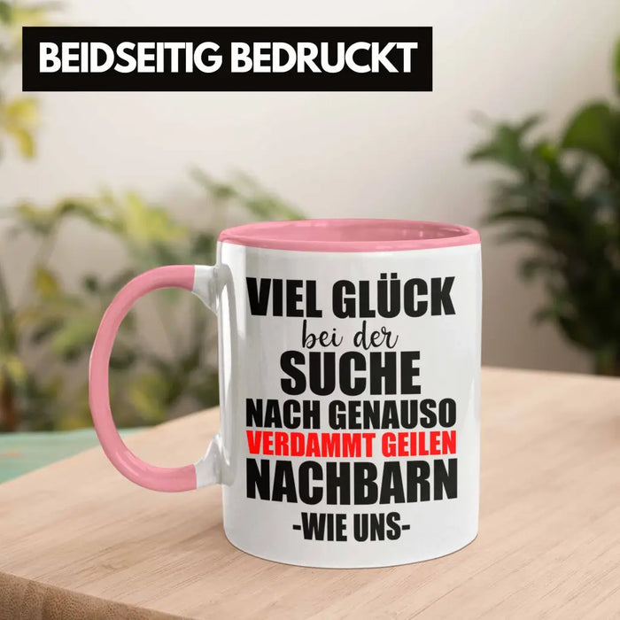 Nachbarn Abschied Geschenk Tasse Abschiedsgeschenk Nachbarin Nachbar Bester Nachbar Rosa Trendation