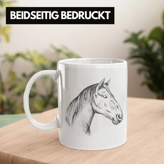Pferde Tasse Lustig Reiterin Geschenk Pferde Geschenke Mädchen Pferdeliebhaber Weiß Trendation