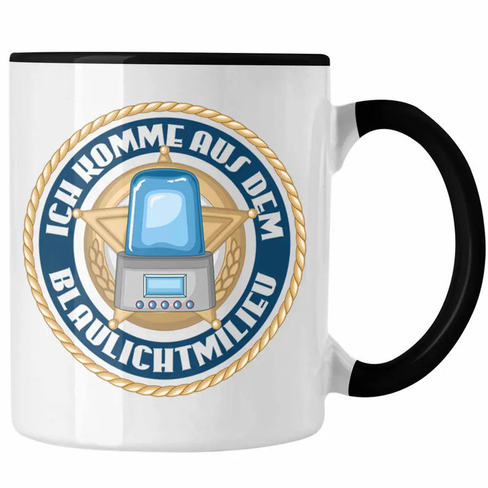 Polizist Geschenk Tasse mit Spruch Geschenke Polizei Männer Lustig Blaulichtmilieu Trendation