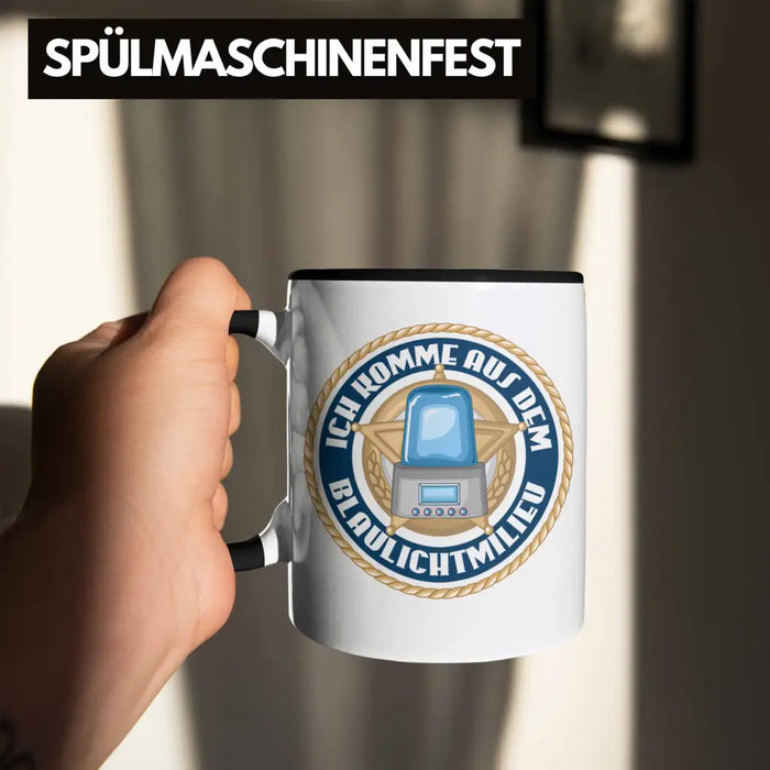 Polizist Geschenk Tasse mit Spruch Geschenke Polizei Männer Lustig Blaulichtmilieu Trendation