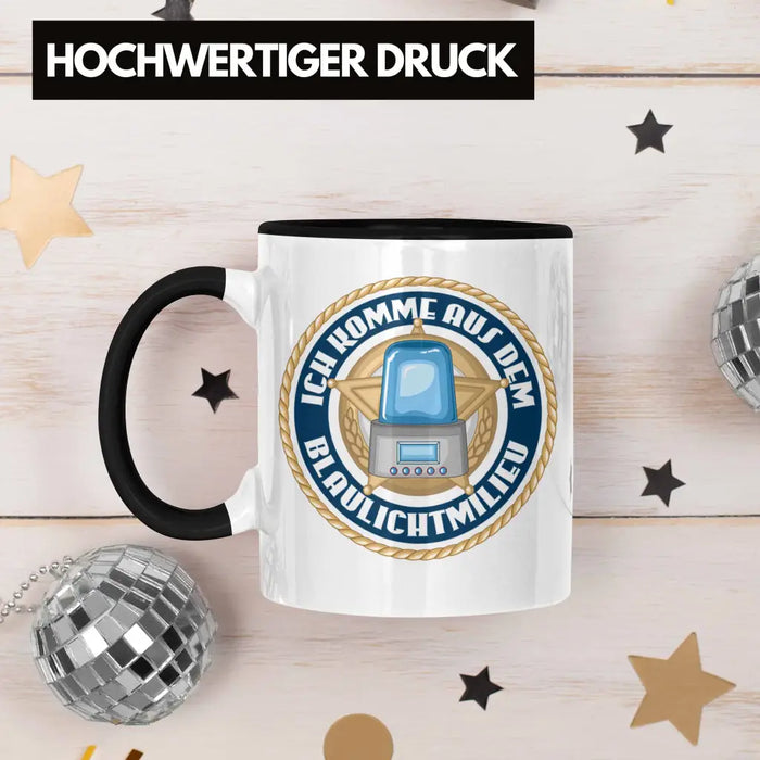 Polizist Geschenk Tasse mit Spruch Geschenke Polizei Männer Lustig Blaulichtmilieu Trendation