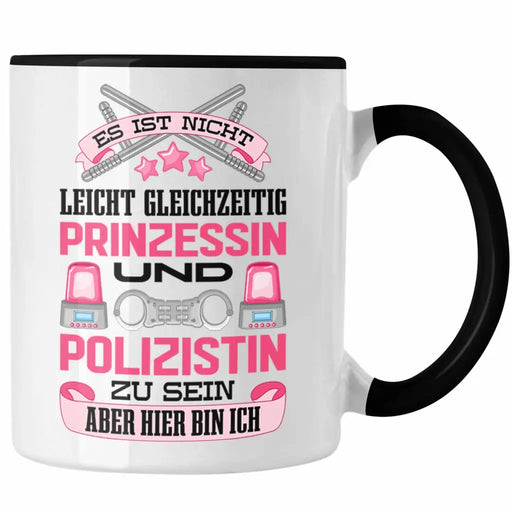 Polizistin Geschenk Tasse mit Spruch Geschenke Polizei Frauen Lustig Blaulichtmilieu Trendation