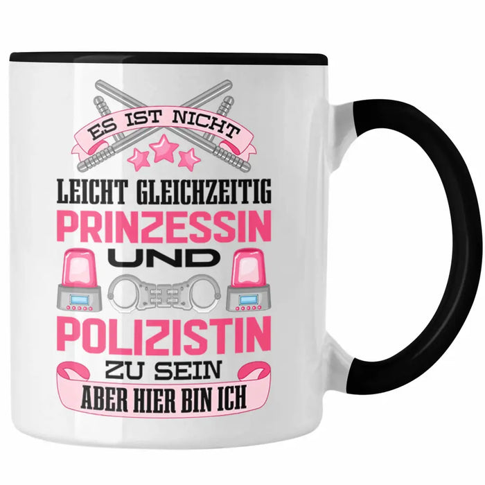 Polizistin Geschenk Tasse mit Spruch Geschenke Polizei Frauen Lustig Blaulichtmilieu Trendation