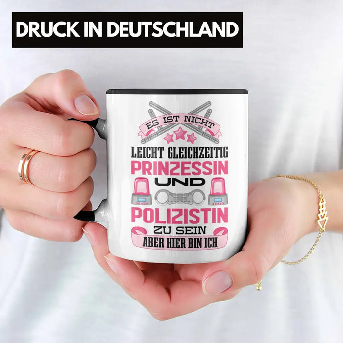 Polizistin Geschenk Tasse mit Spruch Geschenke Polizei Frauen Lustig Blaulichtmilieu Trendation