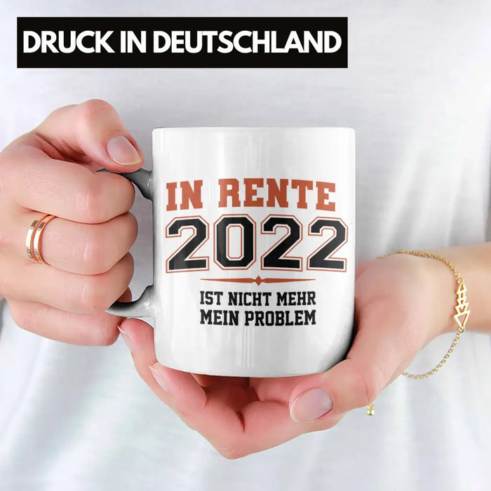 Renter 2022 Tasse Ruhestand Geschenk Rente für Mann Frau Lustig Renteneintritt Abschied Rentnerin Spruch Weiß Trendation